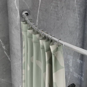 Bidone della tenda per doccia curva del bagno