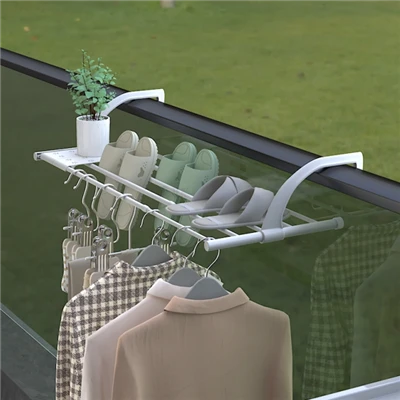 Stendibiancheria da balcone pieghevole invisibile