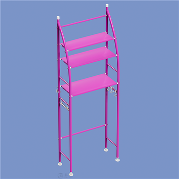 Rastrelliera a barca a vela rosa